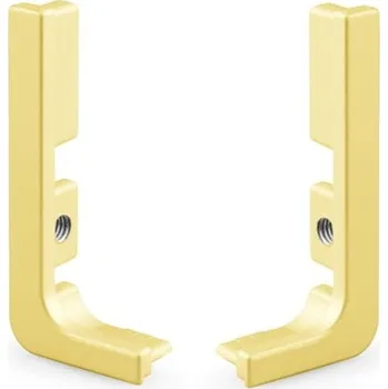 Nábytkové kování Paradox Sada koncovek ze slitiny pro profily OLYMP - L / Zlatá matná