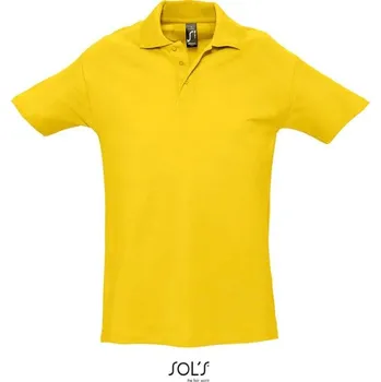 Pánská košile POLOKOŠILE krátký rukáv 100% bavlna jednolíc SPRING II 25.1362 gold S