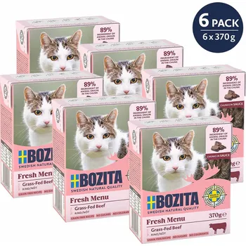 Krmivo pro kočku Bozita kousky v omáčce s hovězím 6x370 g