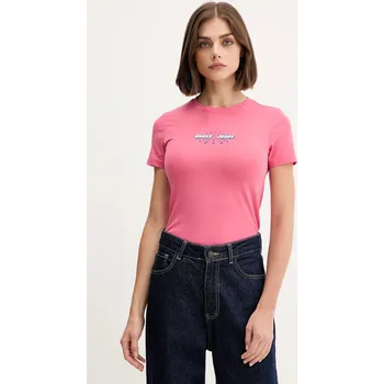 Pánská móda Tričko Guess Jeans W5YI04.J1314 růžová 30X, vel. M