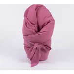 Tulimese Péřová zavinovačka mušelínová malinová VELIKOST ZAVINOVAČKY: VELIKOST 80X80 CM, VARIANTY PROVEDENÍ: ZAPÍNÁNÍ NA KNOFLÍKY A MAŠLI