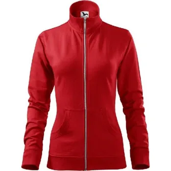 Pánská mikina MIKINA propínací dámská 100% bavlna teplákovina VIVA 409 červená 07 XS