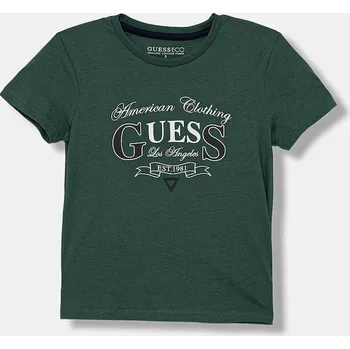 Dětská móda Dětské bavlněné tričko Guess N5YI20.K8HM4.9BYA zelená 79X, vel. 105-112