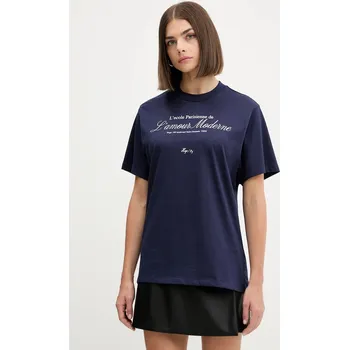 Dámské tričko Bavlněné tričko HUGO Vintage Tee_16 dámské, tmavomodrá barva, 50545551 59X, vel. M