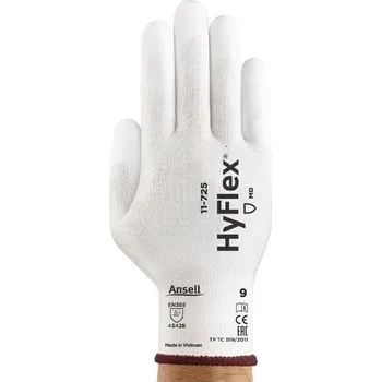 Pracovní rukavice RUKAVICE PROTIŘEZNÉ povrstvené PU HYFLEX 11-725 bílá 8 (M)