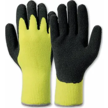 Pracovní rukavice RUKAVICE POVRSTVENÉ zimní latex StoneGrip 692 žlutá-černá 9 (L)