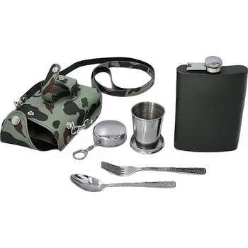 Placatka Sada ARMY - placatka + příbor + pohárek + pouzdro + Možnost GRAVÍROVÁNÍ