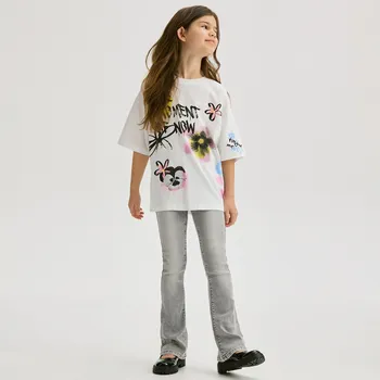 Reserved - Džegíny do zvonu - světle šedá - 756CV-09J - 756CV-09J-158