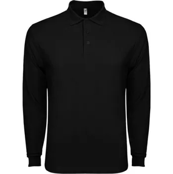 Pánská košile POLOKOŠILE dlouhý rukáv PES+bavlna pique CARPE 5009 černá 02 2XL