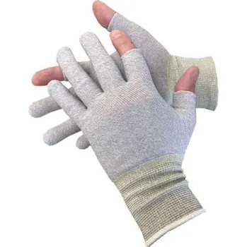 Pracovní rukavice RUKAVICE TEXTILNÍ pletené antistatické nylon / uhlík ESD JCA-TF100 sv.šedá 8 (M)