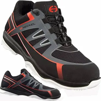 Pracovní obuv POLOBOTKY kompozitní tužinka a planžeta, nM HECKEL RUN-R 100 S1P SRC černá-šedá-červená 38