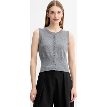 Dámská vesta Vlněná vesta Fracomina dámská, šedá barva, FR25WJ5008K47301 90X, vel. XL