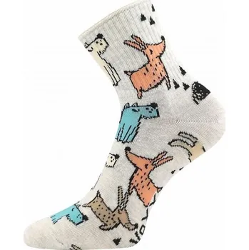 Dámské ponožky AGAPI slabé dámské veselé ponožky VoXX - PEJSCI 35-38