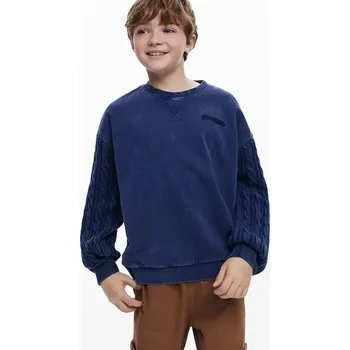 Chlapecká mikina Dětská bavlněná mikina Desigual 25WBSK02 modrá 95X, vel. 116