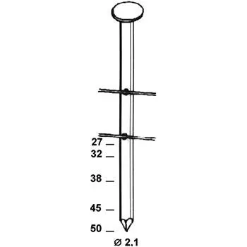 Hřebík ALSAFIX Kroužkový hřebíkový pás C21 2,1 x 32 mm pojeno drátem 16 stupňů (21000 ks)