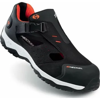 Pracovní obuv SANDÁLY kompozitní tužinka a planžeta, nM HECKEL MS 110 S1P HRO SRC černá-červená 48