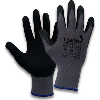 Pracovní rukavice RUKAVICE POVRSTVENÉ nitril (dlaň) DEXIFLEX šedá-černá 8 (M)