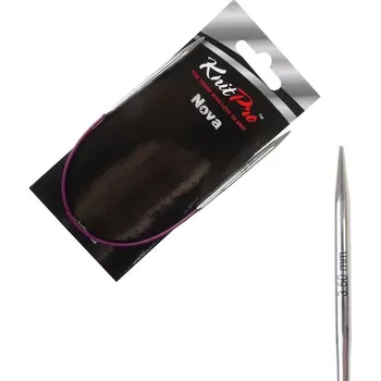 Jehlice KnitPro Nova kruhové kovové fixní jehlice 3,5mm 25cm (KnitPro Nova kruhové kovové jehlice 3,5mm 25cm)