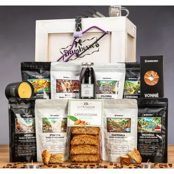 Dárkový potravinový koš Dárková Truhla pro kafařku | Manboxeo.cz | Manboxeo.cz