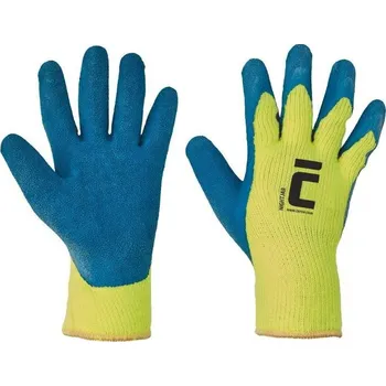 Pracovní rukavice RUKAVICE PROTIŘEZNÉ A TEPELNÁ RIZIKA zimní do 250°C NIGHTJAR žlutá-modrá 9 (L)