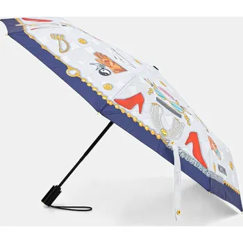 Deštník Deštník Moschino šedá barva, 8970 8970.openclose 90X, vel. ONE SIZE