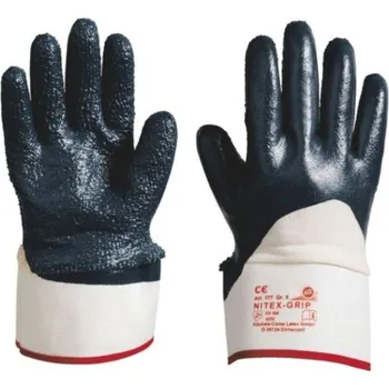 Pracovní rukavice RUKAVICE POVRSTVENÉ nitril (3/4) NITEX Grip 177+ modrá 10 (XL)