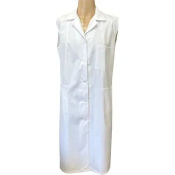 Pracovní zástěra PLÁŠŤ dámský 100% bavlna, dlouhý, bez rukávu F 4506 A1 bílá 40/158