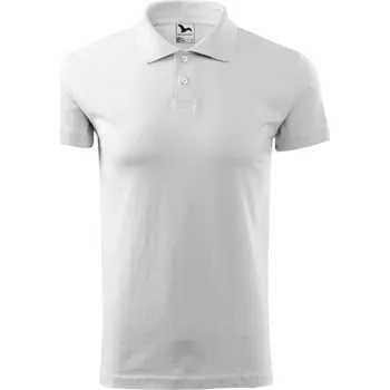 Pánská košile POLOKOŠILE krátký rukáv 100% bavlna jednolíc SINGLE J.202 bílá 00 3XL