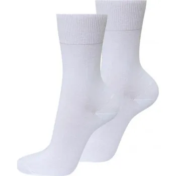 Pánské ponožky PONOŽKY letní BIO&STŘÍBRO bez gumy bílá 47-48