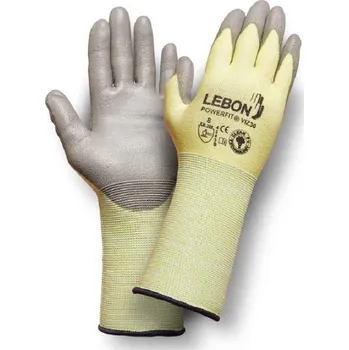 Pracovní rukavice RUKAVICE PROTIŘEZNÉ povrstvené PU POWERFIT/VIZ30 žlutá-šedá 9 (L)