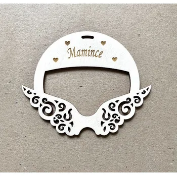 Andělská křídla Mamince I. - dřevěný výřez