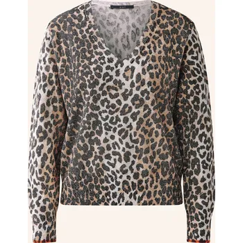 Dámský svetr Oui Dámský Svetr S Třpytivou Přízí, velbloudí / černá, 36