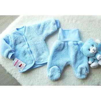 Kojenecká souprava AMÁLKA Chlupatá kojenecká souprava, světle modrá Velikost: 80