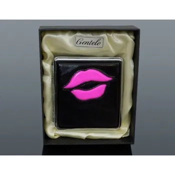 Tabatěrka kovová s imitací kůže Exclusive Ružová