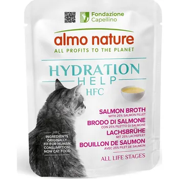 Krmivo pro kočku Almo Nature Hydration Help vývar filet z lososa 24x50 g