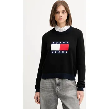 Dámský svetr Svetr Tommy Jeans dámský, černá barva, DW0DW20970 99X, vel. S