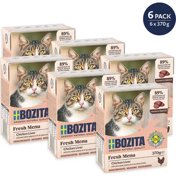 Krmivo pro kočku Bozita kousky v omáčce s kuřecími játry 6x370 g