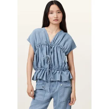 Dámská halenka Halenka AllSaints REMY W093PC modrá 55J, vel. 42