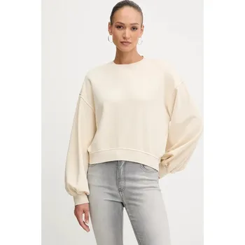 Dámská mikina Bavlněná mikina Pinko dámská, béžová barva, hladká, 105510 A2RB 105510.A2RB 08X, vel. XL