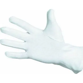 Pracovní rukavice RUKAVICE TEXTILNÍ pletené bavlna+PES PLUTON FULL DOUBLE bílá 10 (XL)