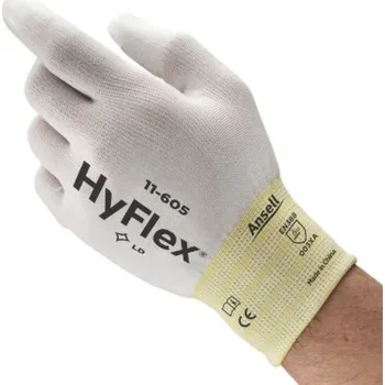 Pracovní rukavice RUKAVICE POVRSTVENÉ PU (prsty) HYFLEX 11-605 bílá 9 (L)