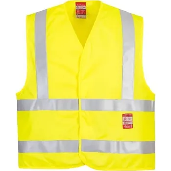 Pracovní zástěra VESTA nehořlavá, High Vis 100% PES FR75 žlutá reflexní 4XL/5XL