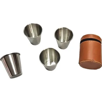 Placatka Nerezový pohárek sada 4 ks 70 ml
