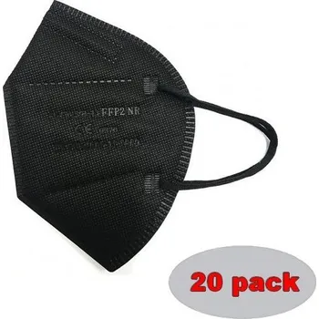 respirátor NanoCare Respirátor FFP2 ČERNÝ 20 ks