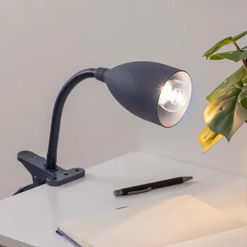 Čtecí lampička Atmosphera - Lampa s klipem SILY 1xE14/7W/230V modrá