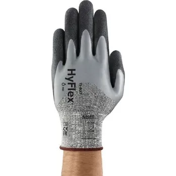 Pracovní rukavice RUKAVICE PROTIŘEZNÉ povrstvené nitrilem HYFLEX 11-927 šedá-černá 11 (2XL)