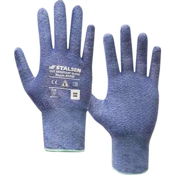 Pracovní rukavice RUKAVICE PROTIŘEZNÉ nepovrstvené RAYZA RX550 modrá 6 (XS)