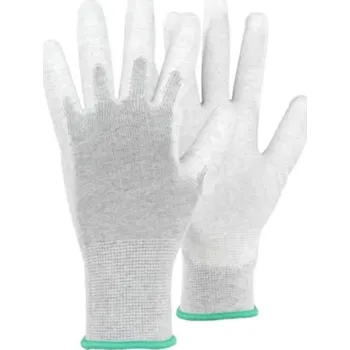 Pracovní rukavice RUKAVICE POVRSTVENÉ antistatické PU (dlaň) ESD TEGERA 802 šedá-bílá 11 (2XL)
