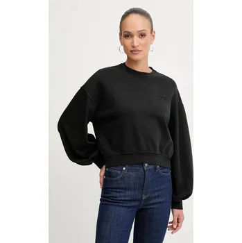 Dámská mikina Bavlněná mikina Pinko dámská, černá barva, hladká, 105510 A2RB 105510.A2RB 99X, vel. S