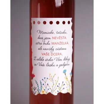 Víno Svatební víno s etiketou - Poděkování - Dcera víno: Cabernet Moravia - červené suché